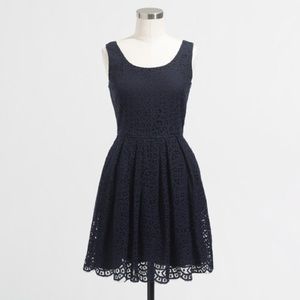 NWT J. Crew Navy Swirling Lace Dress